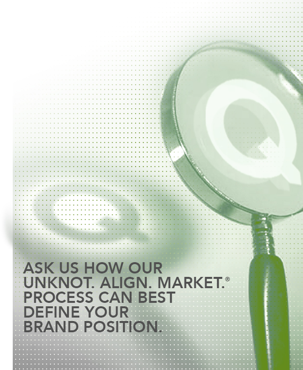 We are a Detroit branding company that uses the Unknot. Align. Market® process to help define your market position.